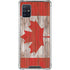 Canadian Flag Dark Wood Galaxy A51 5G Clear Case